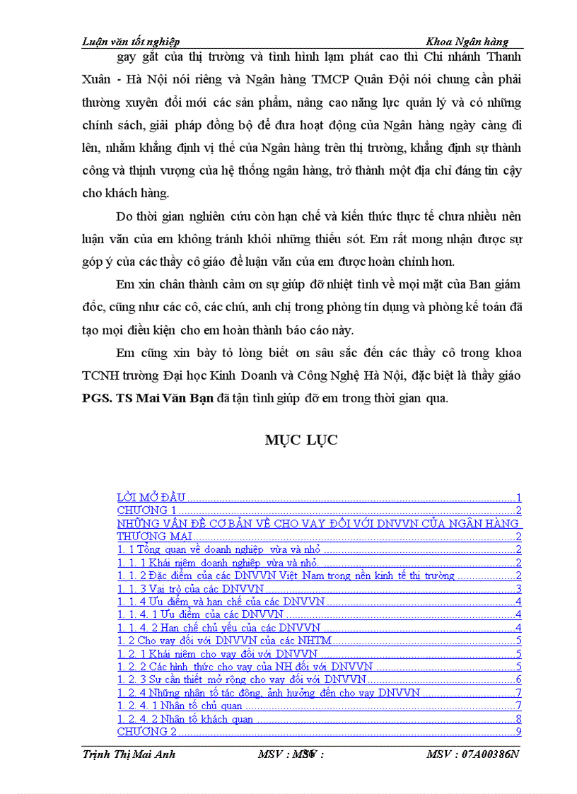 image for page Giải pháp mở rộng cho vay doanh nghiệp vừa và nhỏ tại NHTMCP Quân Đội- Chi nhánh Thanh Xuân – Hà Nội