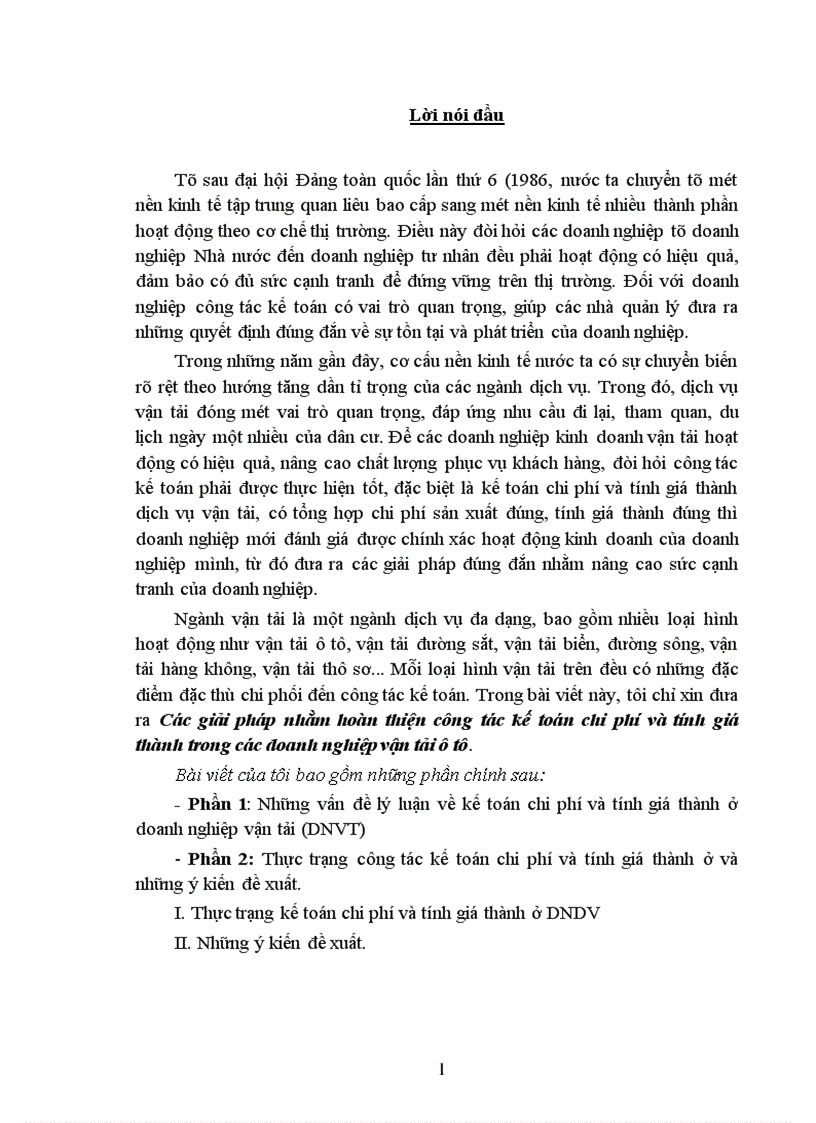 image for page Các giải pháp nhằm hoàn thiện công tác kế toán chi phí và tính giá thành trong các doanh nghiệp vận tải ô tô