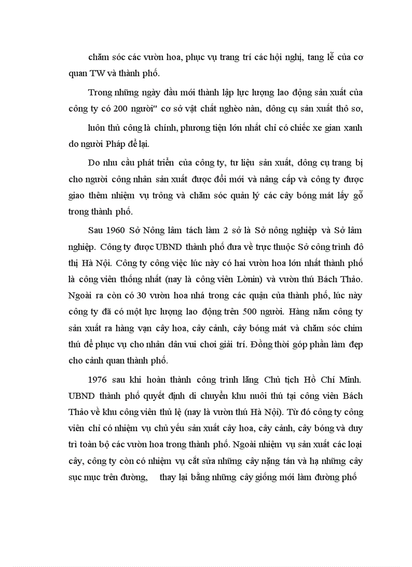 image for page Hiệu quả sản xuất kinh doanh ở Công ty ươm cây xanh Hà Nội