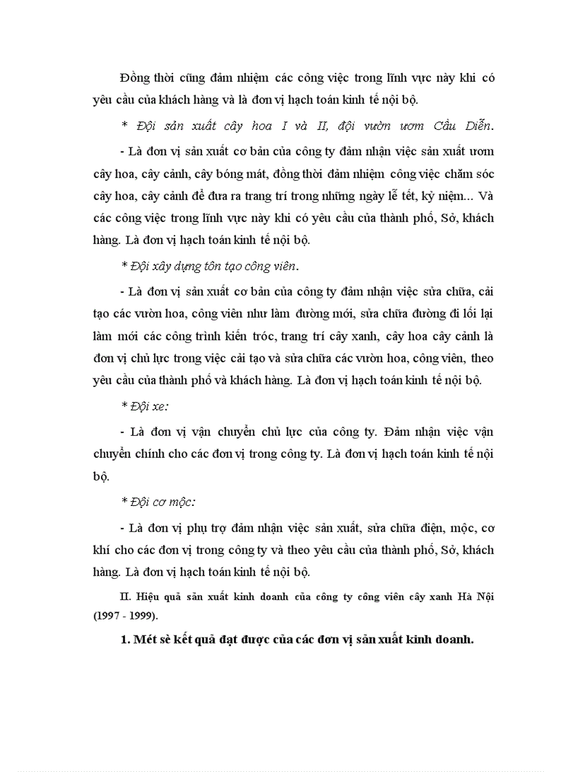 image for page Hiệu quả sản xuất kinh doanh ở Công ty ươm cây xanh Hà Nội