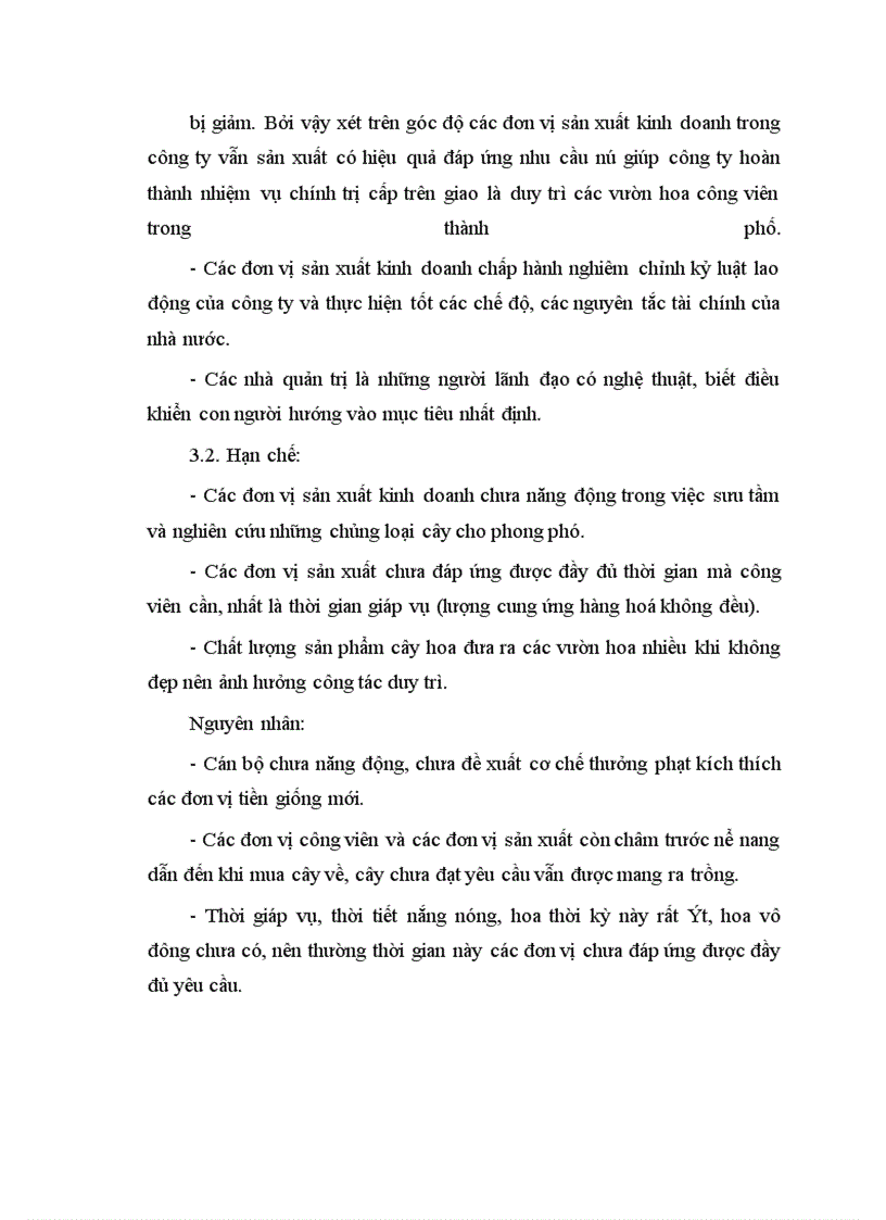 image for page Hiệu quả sản xuất kinh doanh ở Công ty ươm cây xanh Hà Nội