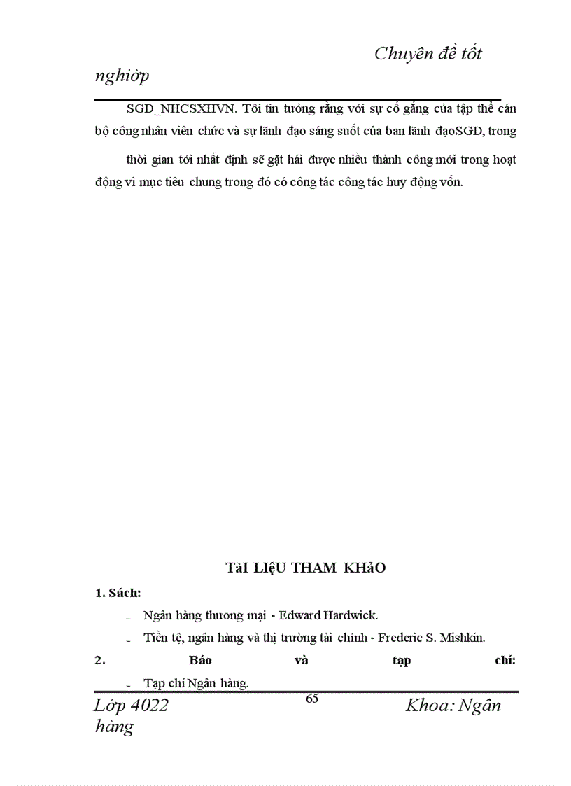 image for page Giải pháp nâng cao hiệu quả công tác huy động vốn và kế toán nghiệp vụ huy động vốn tại Sở giao dịch Ngân hàng Chính sách xã hội Việt Nam.