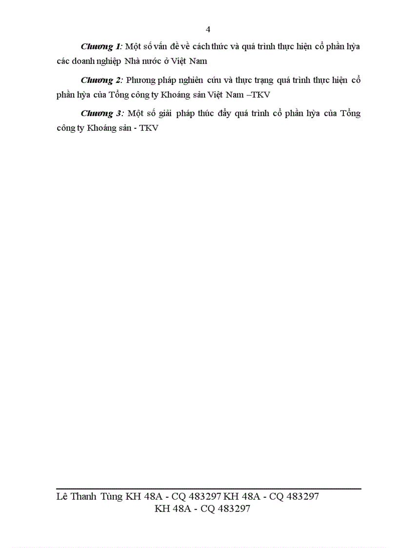 image for page Giải pháp thúc đẩy quá trình cổ phần hóa của Tổng công ty Khoáng sản TKV