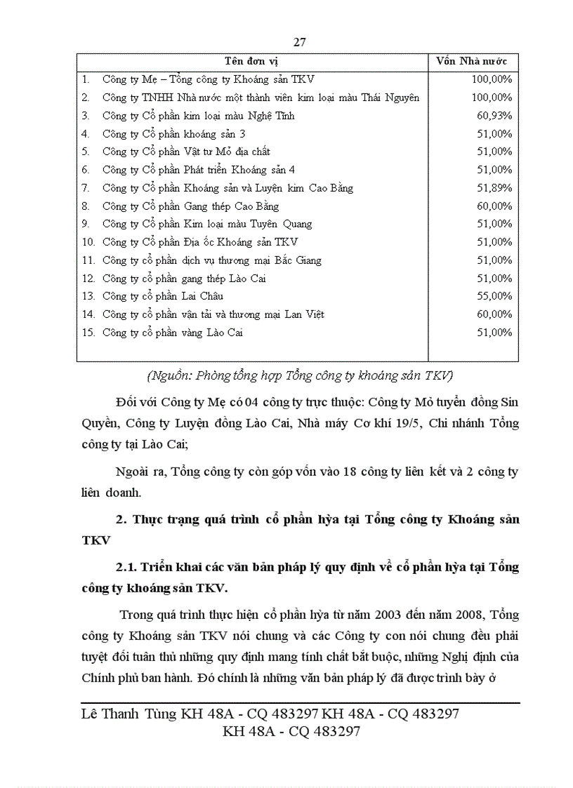 image for page Giải pháp thúc đẩy quá trình cổ phần hóa của Tổng công ty Khoáng sản TKV