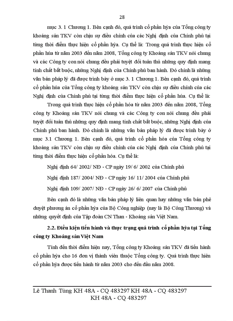 image for page Giải pháp thúc đẩy quá trình cổ phần hóa của Tổng công ty Khoáng sản TKV