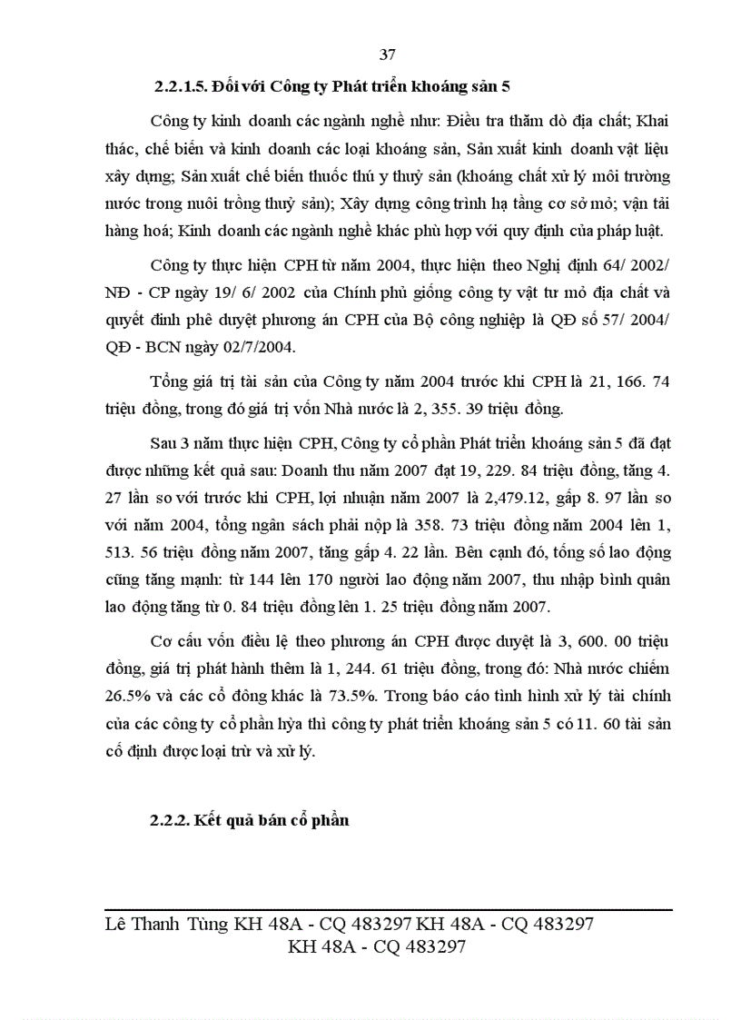 image for page Giải pháp thúc đẩy quá trình cổ phần hóa của Tổng công ty Khoáng sản TKV