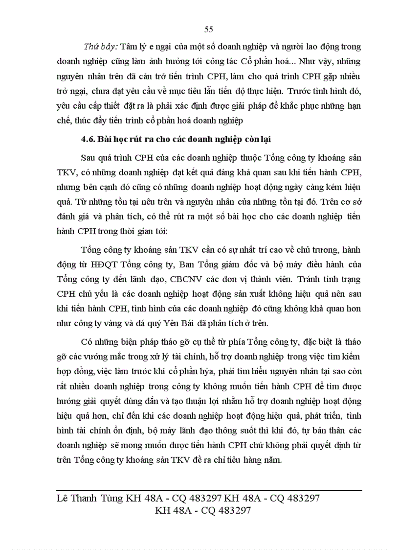 image for page Giải pháp thúc đẩy quá trình cổ phần hóa của Tổng công ty Khoáng sản TKV