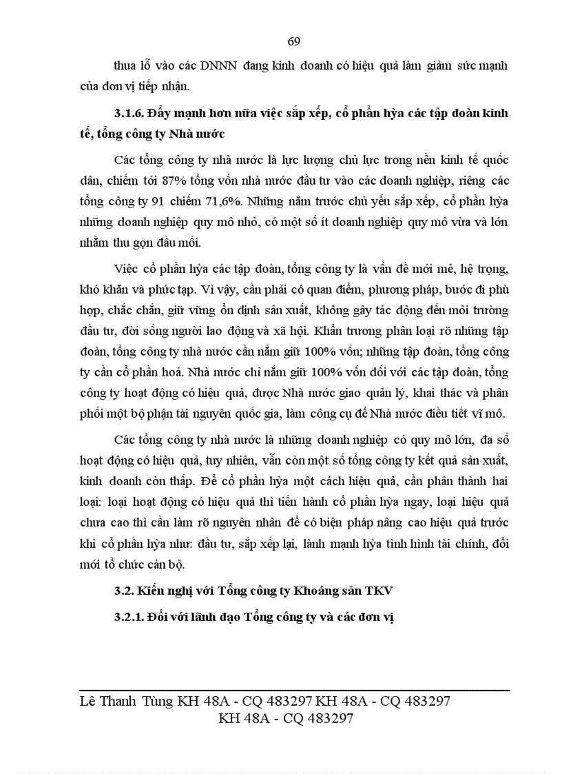 image for page Giải pháp thúc đẩy quá trình cổ phần hóa của Tổng công ty Khoáng sản TKV