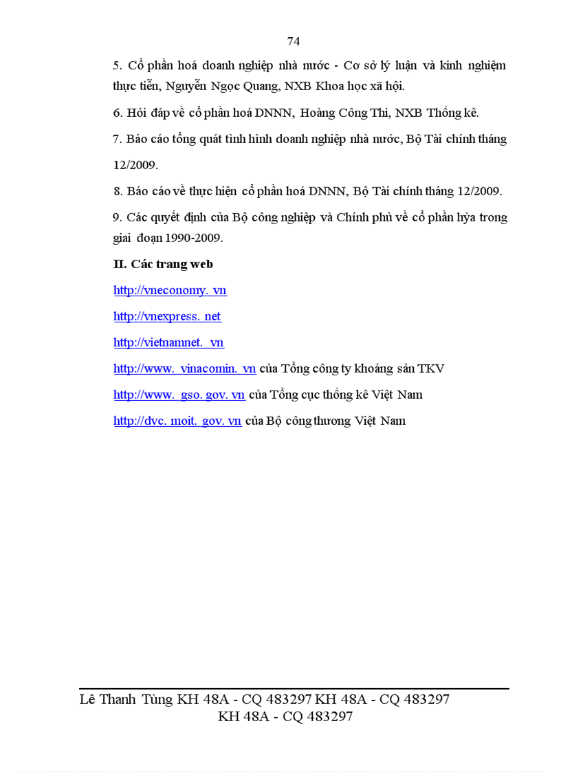 image for page Giải pháp thúc đẩy quá trình cổ phần hóa của Tổng công ty Khoáng sản TKV