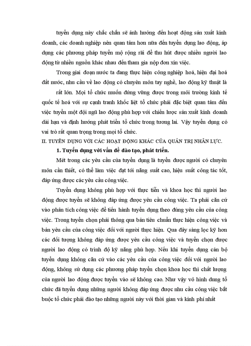 image for page Tuyển dụng là hoạt động then chốt của quản trị nhân lực trong mọi tổ chức