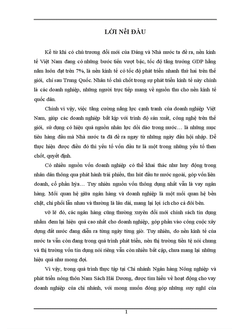 image for page Mở rộng cho vay hộ sản xuất tại Ngân hàng Nông nghiệp và phát triển nông thôn Nam Sách – Hải Dương