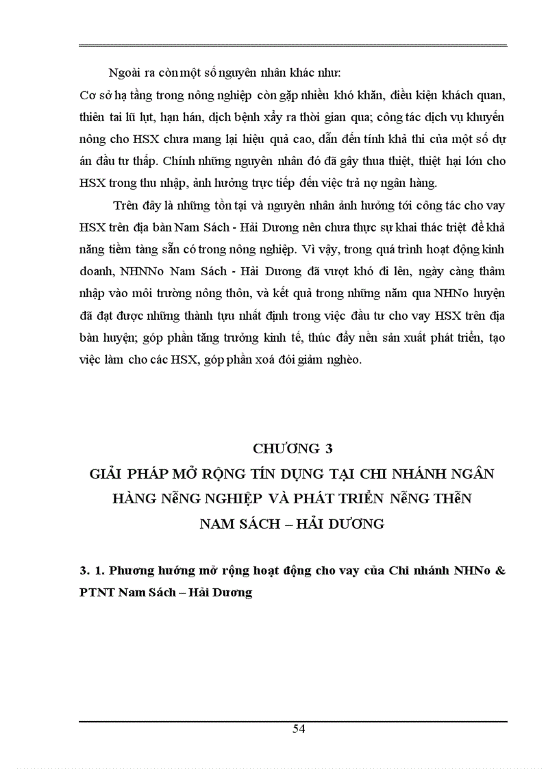 image for page Mở rộng cho vay hộ sản xuất tại Ngân hàng Nông nghiệp và phát triển nông thôn Nam Sách – Hải Dương