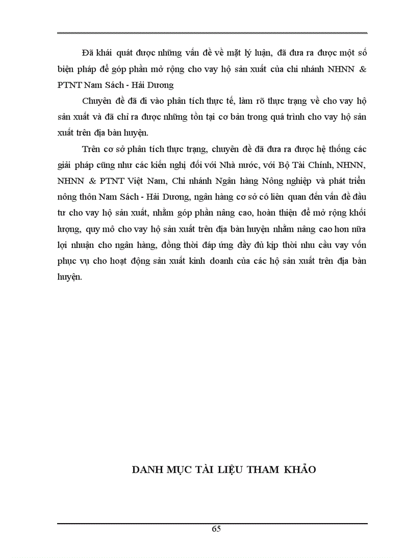 image for page Mở rộng cho vay hộ sản xuất tại Ngân hàng Nông nghiệp và phát triển nông thôn Nam Sách – Hải Dương