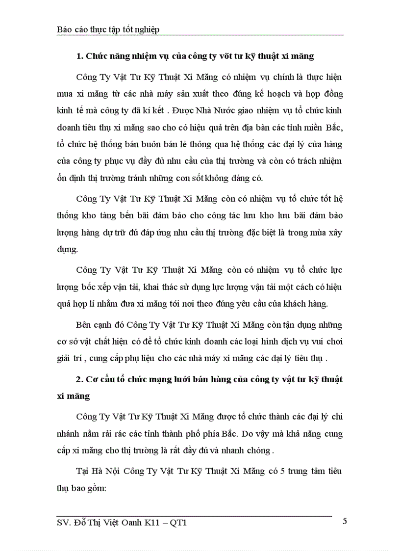 image for page Những giải pháp nỗ lực nhằm nâng cao hiệu quả hoạt động tiêu thụ xi măng tại công ty vật tư kỹ thuật xi măng – Bộ xây dựng