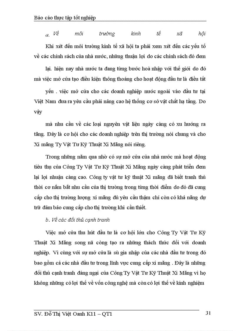 image for page Những giải pháp nỗ lực nhằm nâng cao hiệu quả hoạt động tiêu thụ xi măng tại công ty vật tư kỹ thuật xi măng – Bộ xây dựng