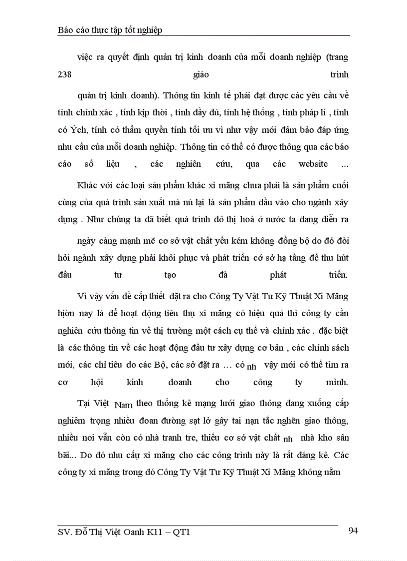 image for page Những giải pháp nỗ lực nhằm nâng cao hiệu quả hoạt động tiêu thụ xi măng tại công ty vật tư kỹ thuật xi măng – Bộ xây dựng