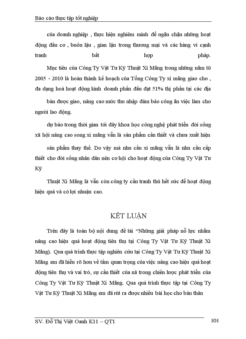 image for page Những giải pháp nỗ lực nhằm nâng cao hiệu quả hoạt động tiêu thụ xi măng tại công ty vật tư kỹ thuật xi măng – Bộ xây dựng