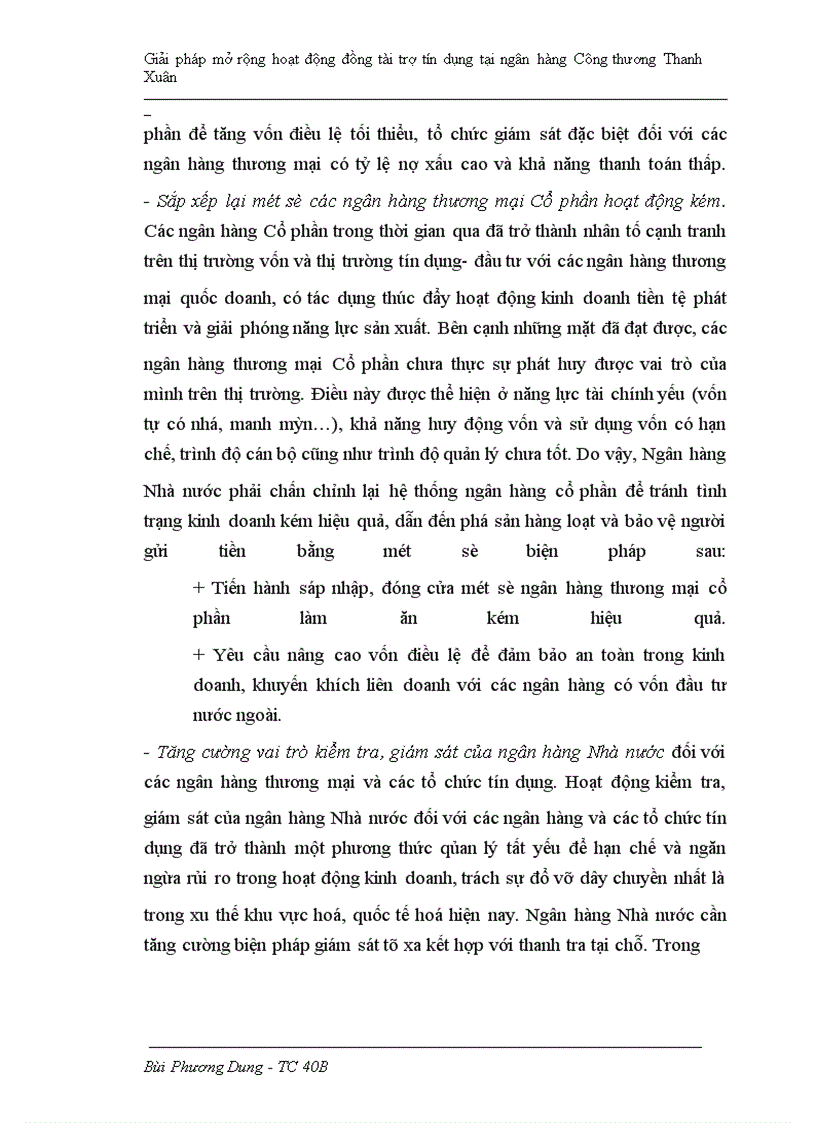 image for page Giải pháp mở rộng hoạt động đồng tài trợ tín dụng tại ngân hàng Công thương Thanh Xuân