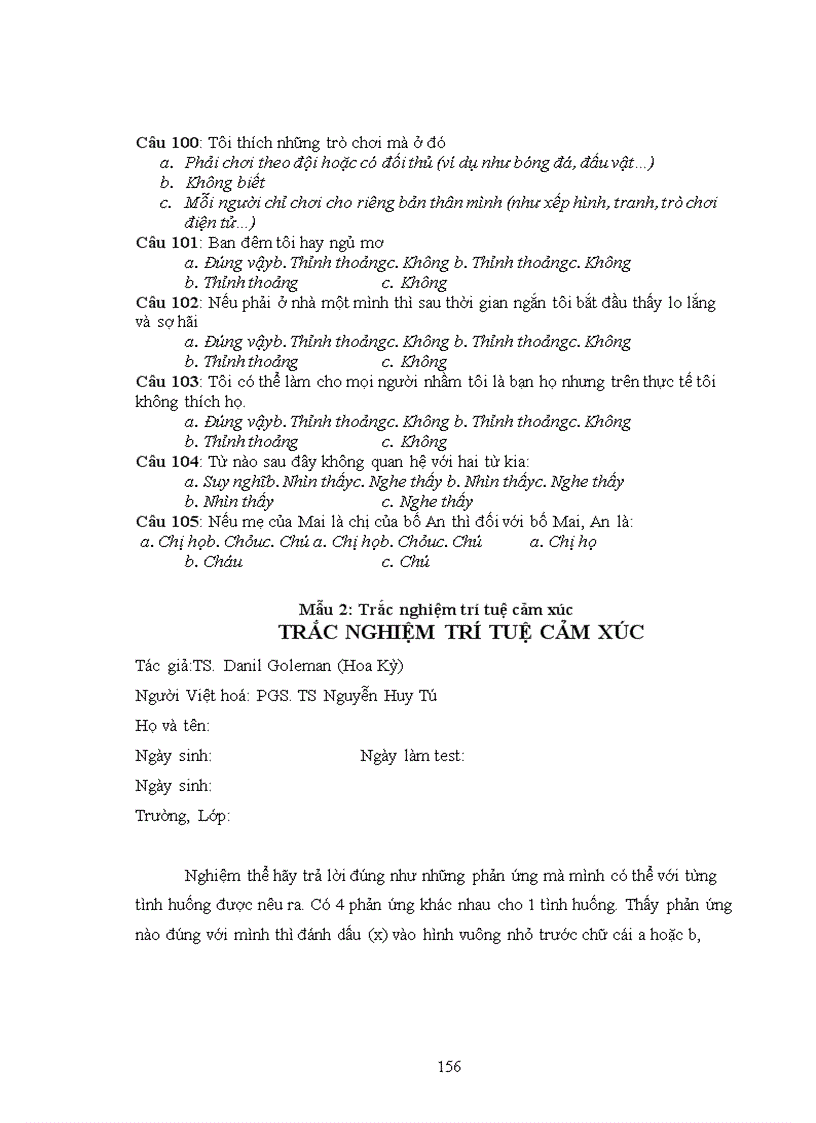 image for page Nghiên cứu đặc điểm nhân cách và mức độ trí tuệ cảm xúc của sinh viên trường Đại học Cụng Nghiệp Hà Nội