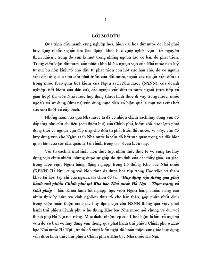 image for page Một số giải pháp và kiến nghị nhằm hoàn thiện công tác huy động vốn dưới hình thức trái phiếu Chính phủ ở Kho bạc nhà nước Hà Nội