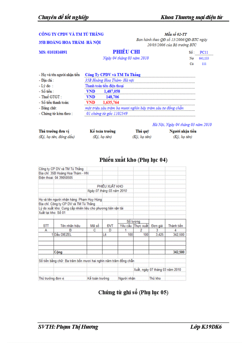 image for page Kế toán chi phí kinh doanh tại Công ty CP DV và TM Tú Thắng.