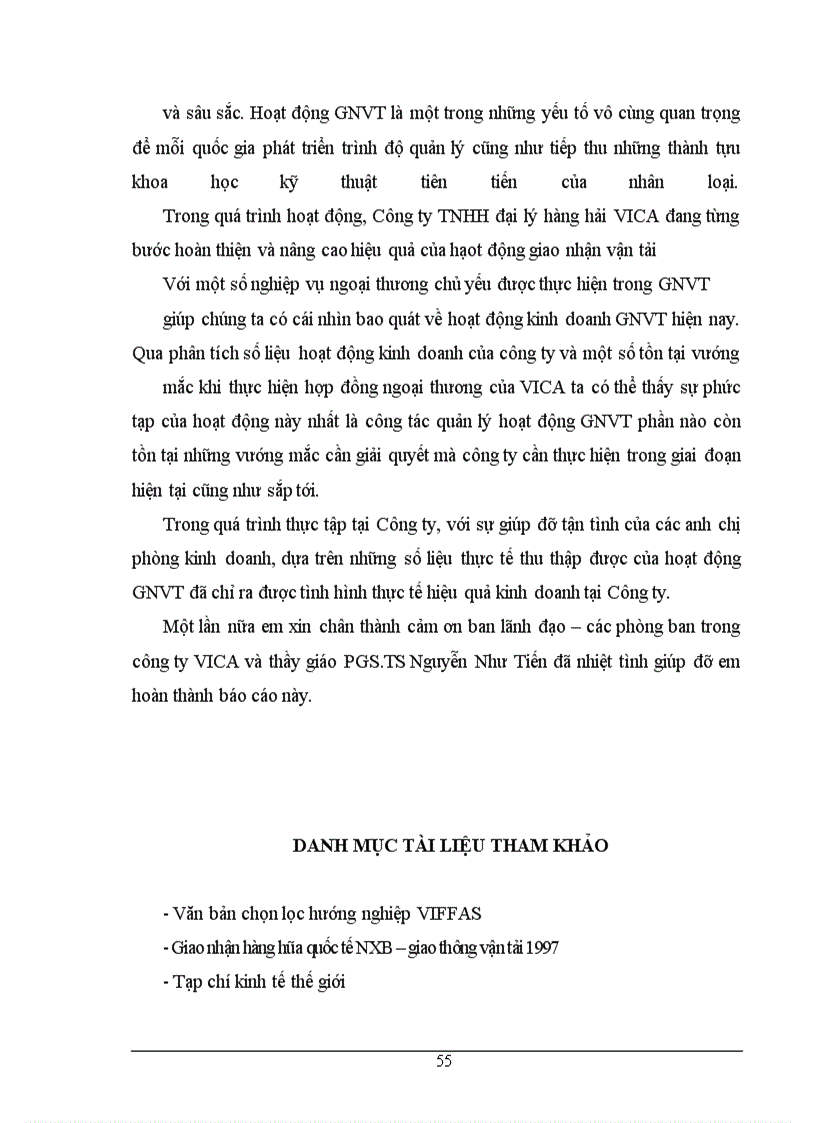 image for page Thực trạng hoạt động giao nhận vận tải hàng hóa bằng đường biển tại công ty hàng hải quốc tế VICA