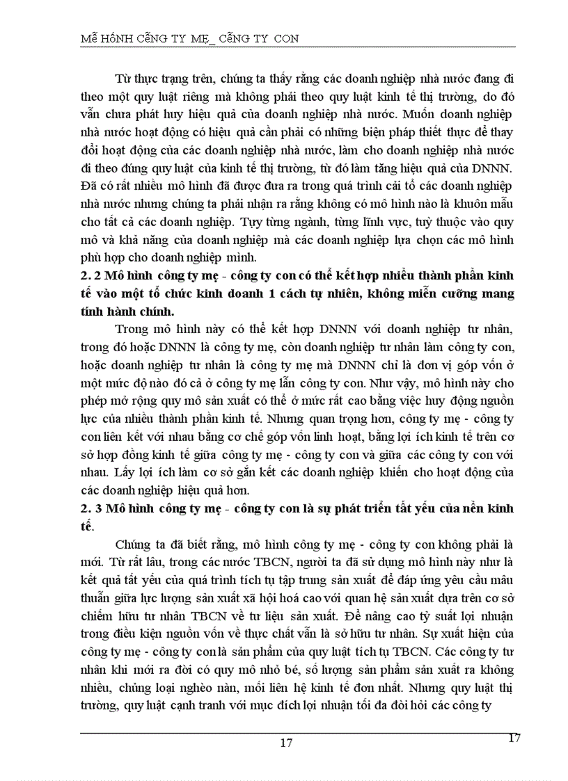 image for page Chuyển DNNN sang mô hình công ty mẹ-công ty con nhằm nâng cao hiệu quả hoạt động sản xuất kinh doanh của các doanh nghiệp nhà nước