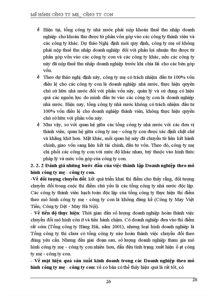 image for page Chuyển DNNN sang mô hình công ty mẹ-công ty con nhằm nâng cao hiệu quả hoạt động sản xuất kinh doanh của các doanh nghiệp nhà nước