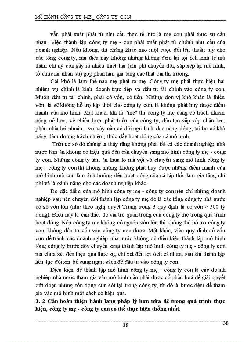 image for page Chuyển DNNN sang mô hình công ty mẹ-công ty con nhằm nâng cao hiệu quả hoạt động sản xuất kinh doanh của các doanh nghiệp nhà nước