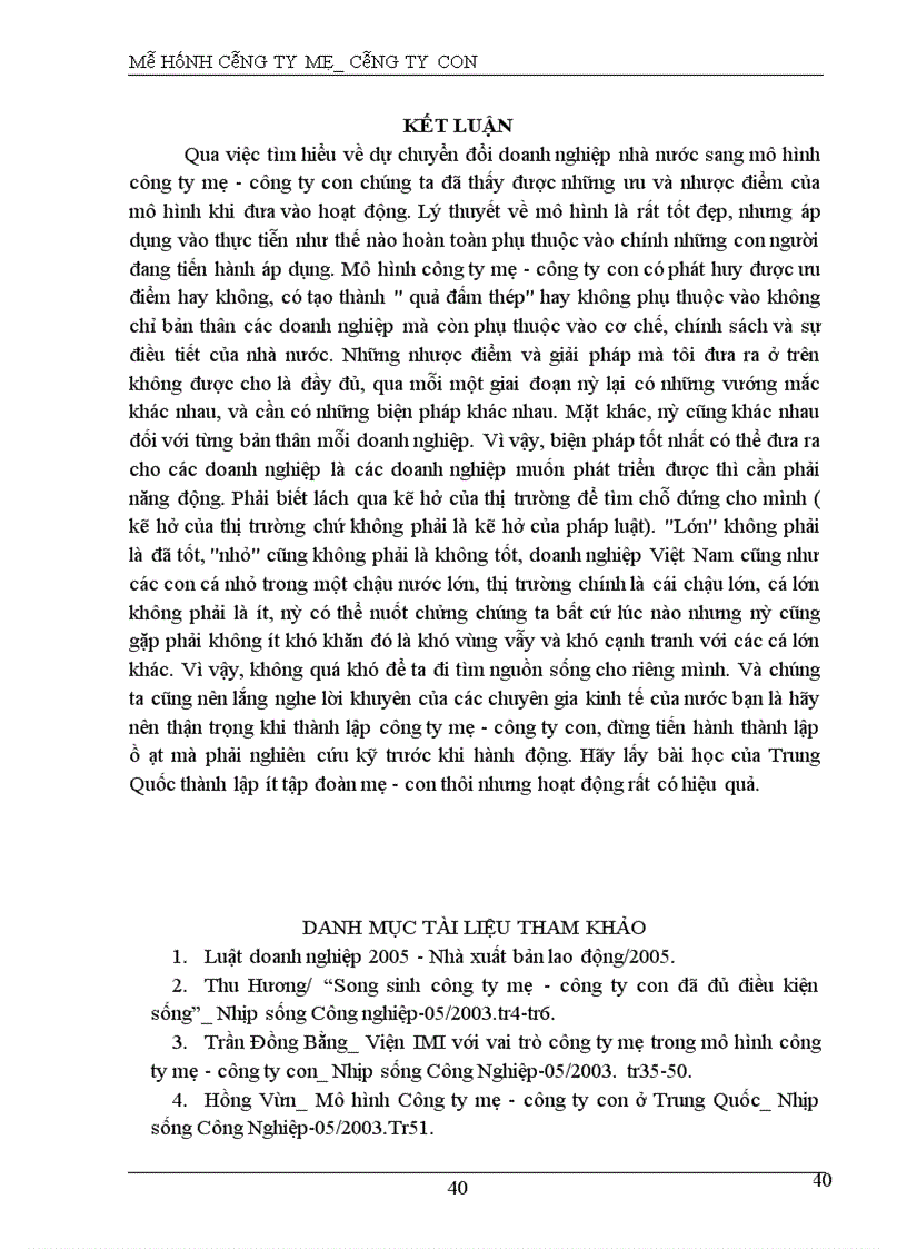 image for page Chuyển DNNN sang mô hình công ty mẹ-công ty con nhằm nâng cao hiệu quả hoạt động sản xuất kinh doanh của các doanh nghiệp nhà nước