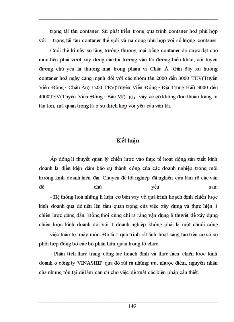 image for page Hoàn thiện công tác hoạch định chiến lược kinh doanh ở Công ty vận tải biển III-VINASHIP