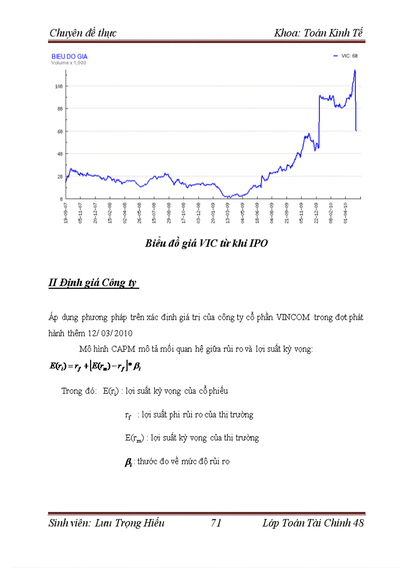 image for page Định giá công ty trên thị trường chứng khoán Việt Nam tại thời điểm phát hành thêm cổ phiếu. Áp dụng cho công ty cổ phần Vincom