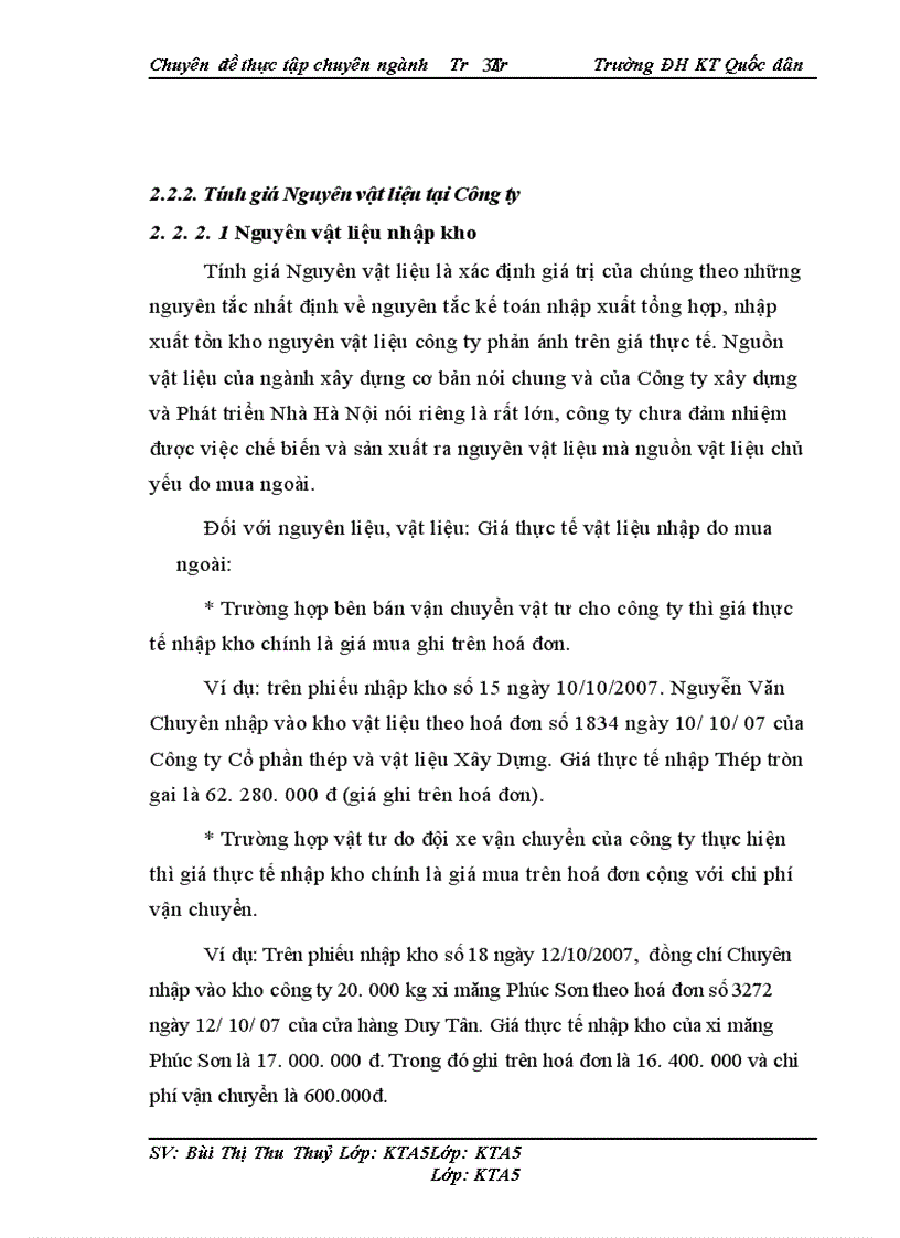 image for page Hoàn thiện kế toán Nguyên vật liệu tại Công ty Xây dựng và Phát triển Nhà Hà Nội .