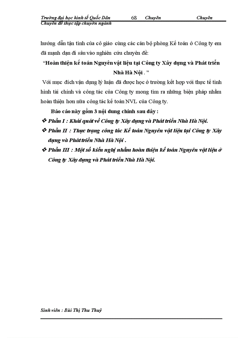 image for page Hoàn thiện kế toán Nguyên vật liệu tại Công ty Xây dựng và Phát triển Nhà Hà Nội .