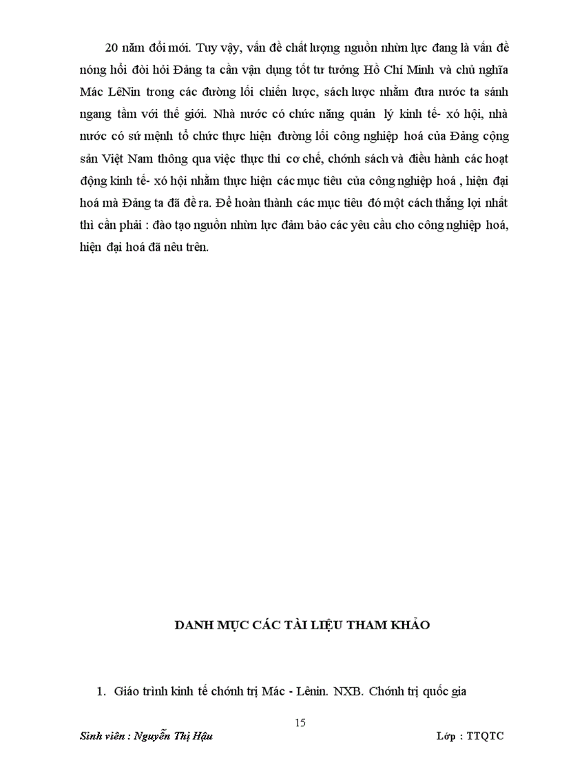 image for page Đào tạo nguồn Nhân lực phục vụ CNH - HĐH Đất nước