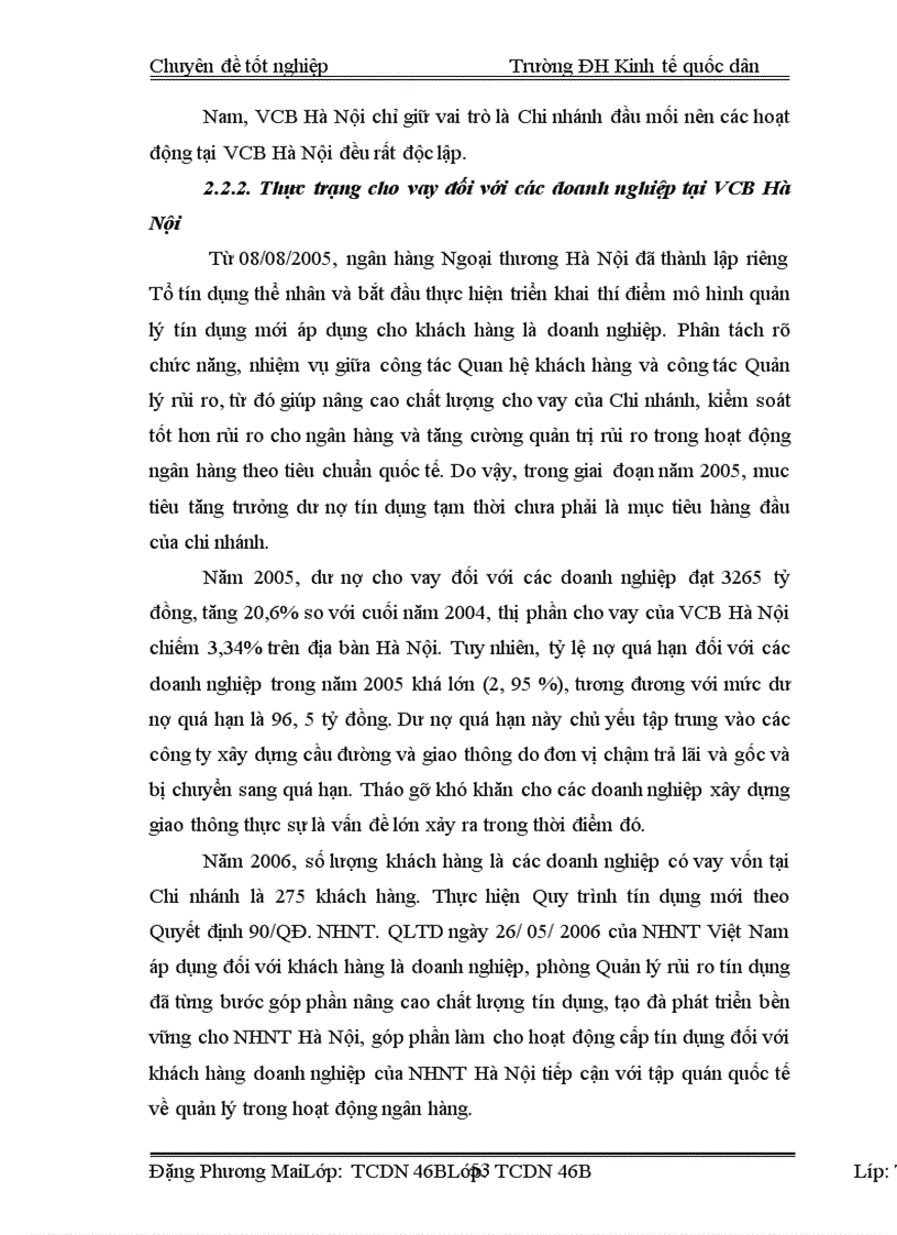 image for page Nâng cao chất lượng cho vay đối với các doanh nghiệp tại Ngân hàng Ngoại thương Hà Nội