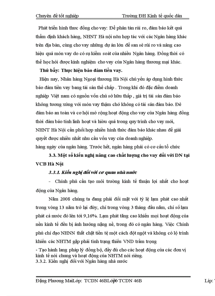 image for page Nâng cao chất lượng cho vay đối với các doanh nghiệp tại Ngân hàng Ngoại thương Hà Nội