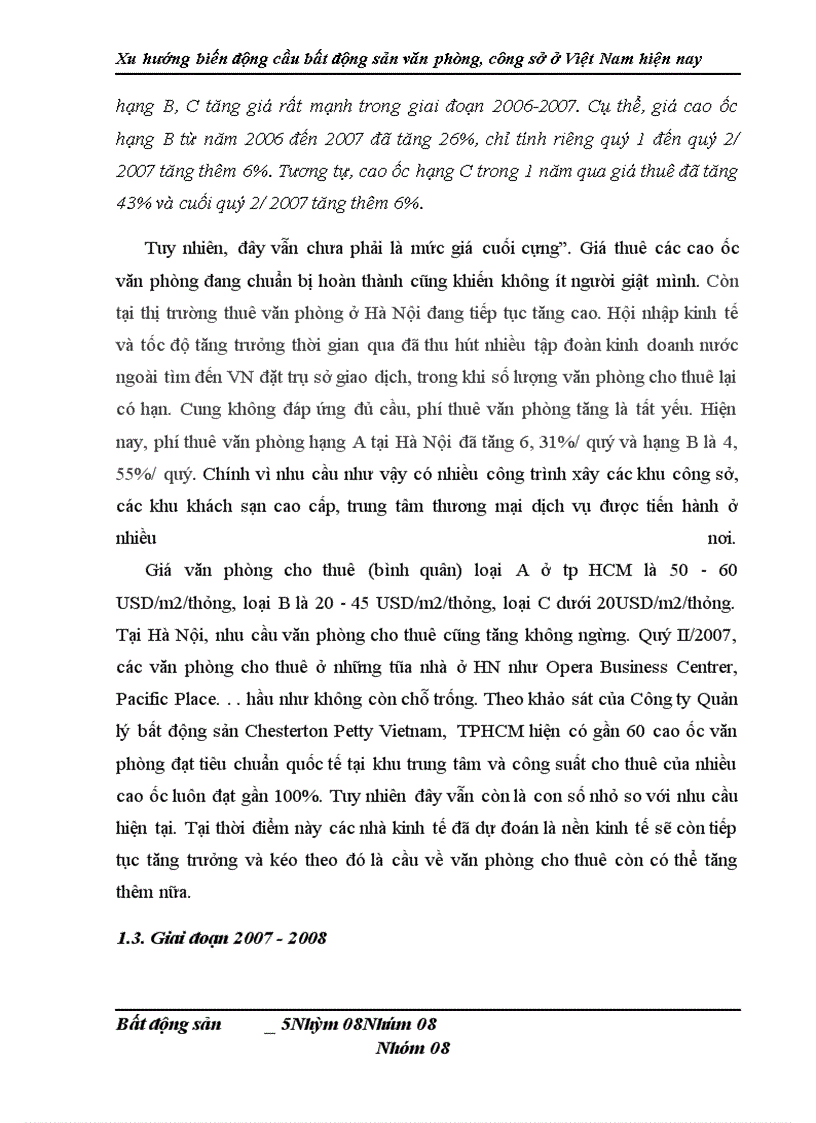 image for page Phân tích xu hướng biến động cầu bất động sản văn phòng, công sở ở Việt Nam hiện nay