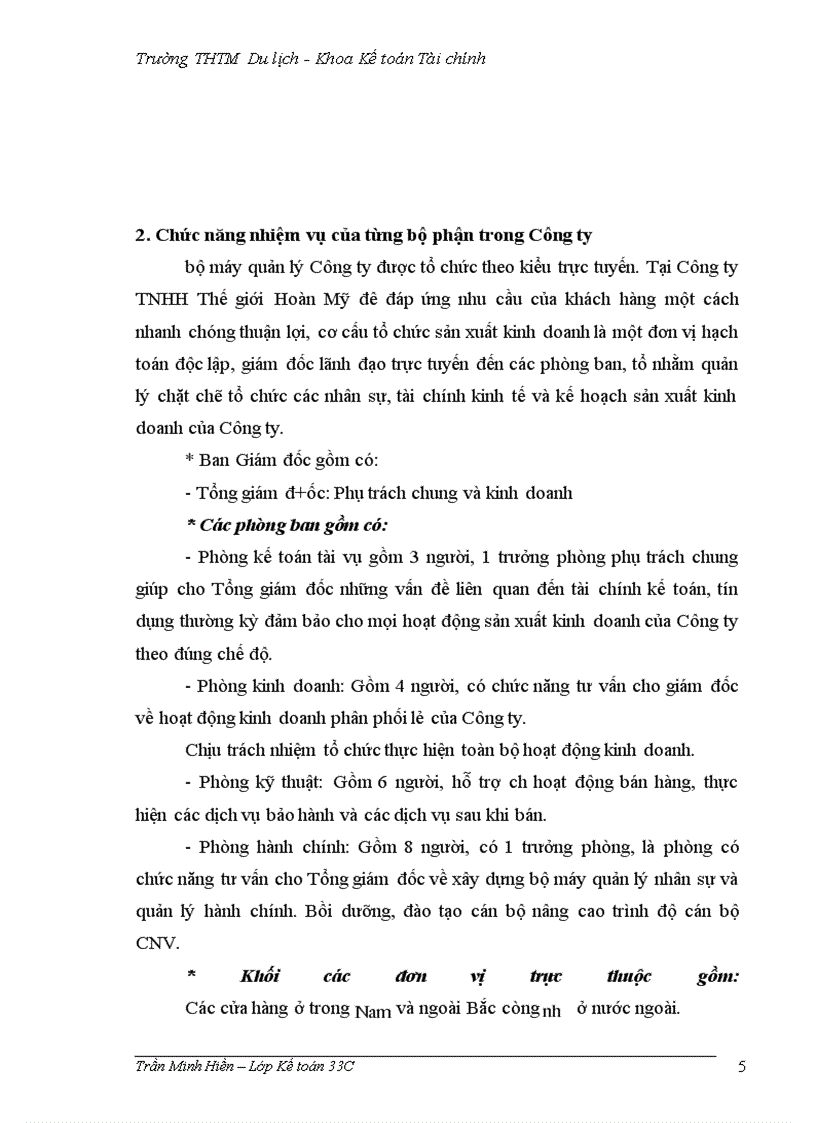 image for page Công tác kế toán nghiệp vụ bán hàng tại Công ty TNHH Thế giới hoàn mỹ.