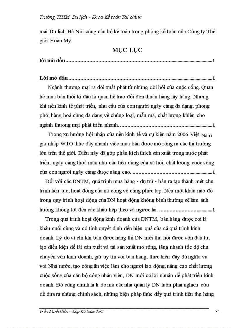 image for page Công tác kế toán nghiệp vụ bán hàng tại Công ty TNHH Thế giới hoàn mỹ.