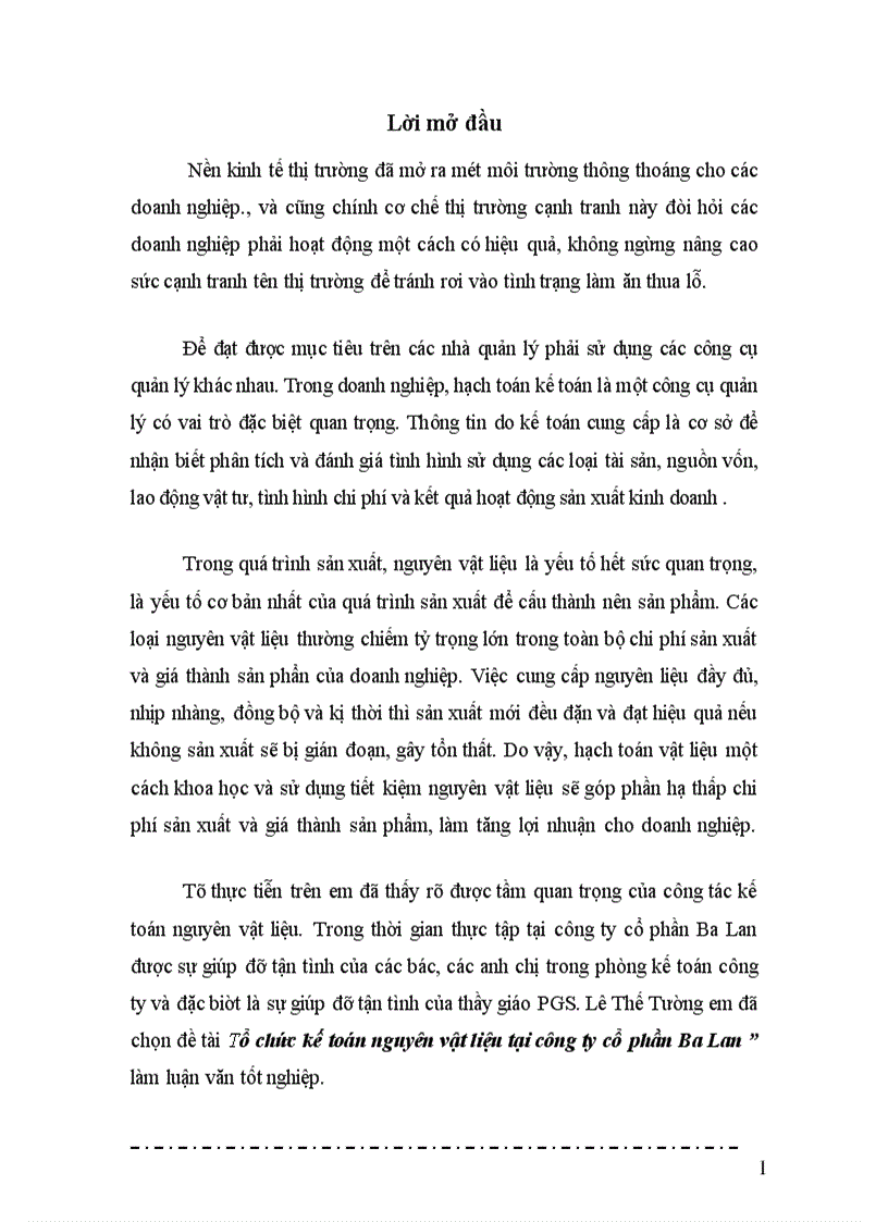 image for page Hoạch toán nguyên vật liệu ở công ty cổ phần Nam Định