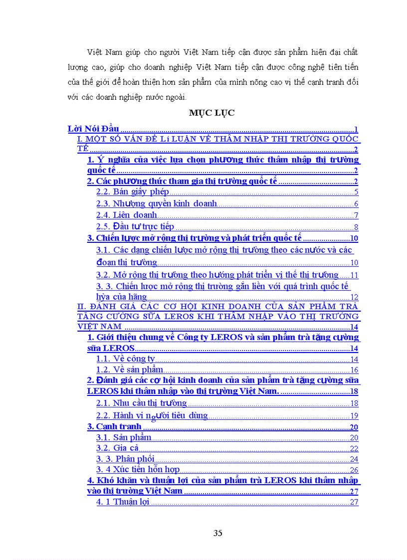 image for page Một số giải pháp Marketing cho sản phẩm trà LEROS thâm nhập vào thị trường Việt Nam