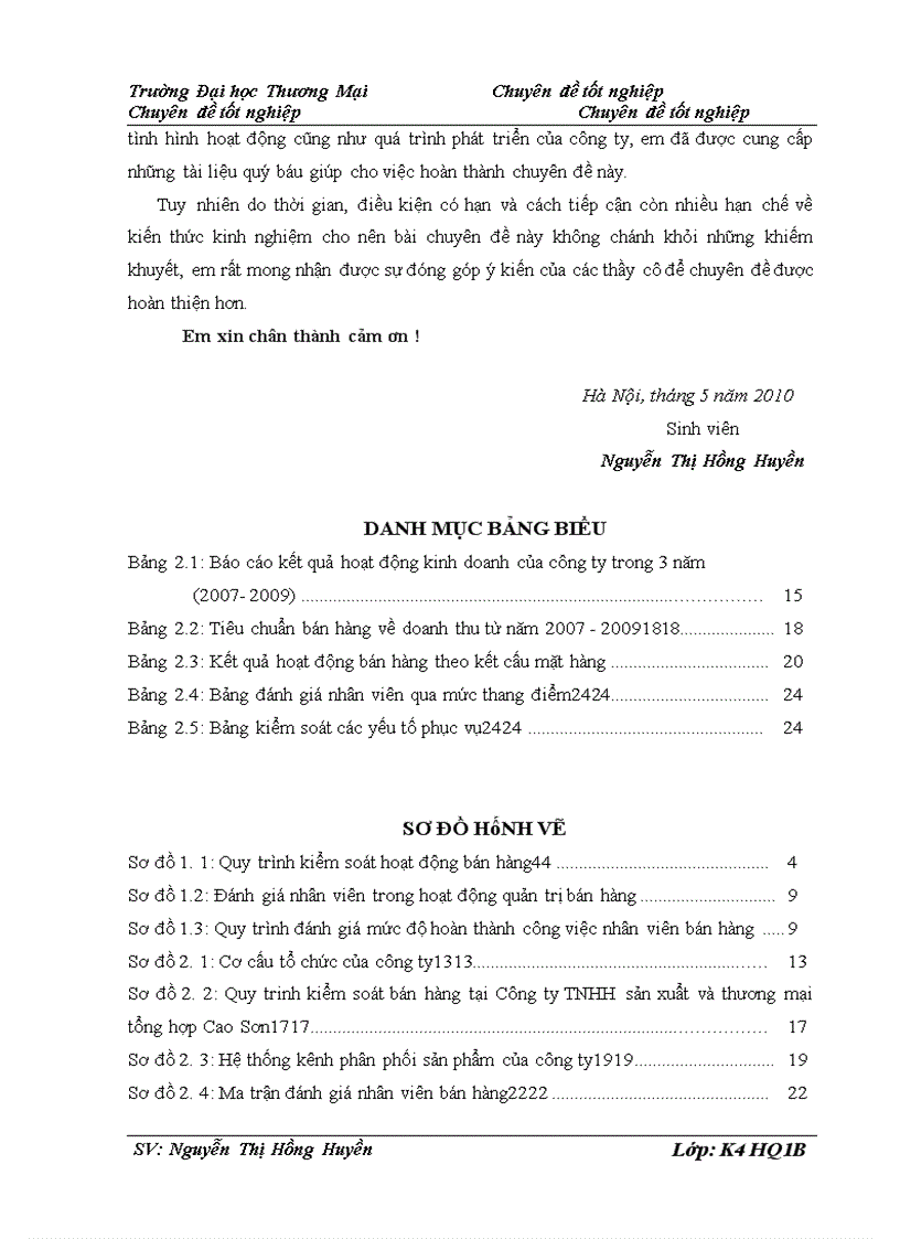 image for page Hoàn thiện công tác kiểm soát bán hàng tại công ty TNHH sản xuất và thương mại tổng hợp Cao Sơn