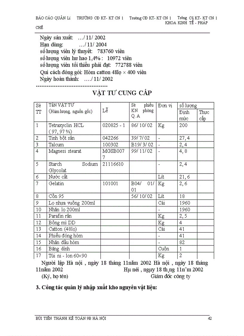 image for page Công tác quản lý Nguyên vật liệu ở công ty Dược liệu TW I