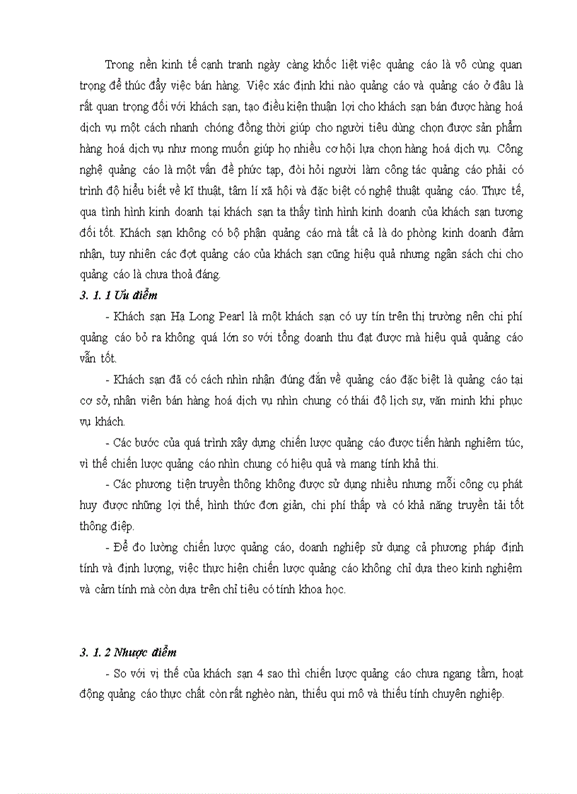 image for page Hoàn thiện hoạt động quảng cáo ở khách sạn Hạ Long Pearl