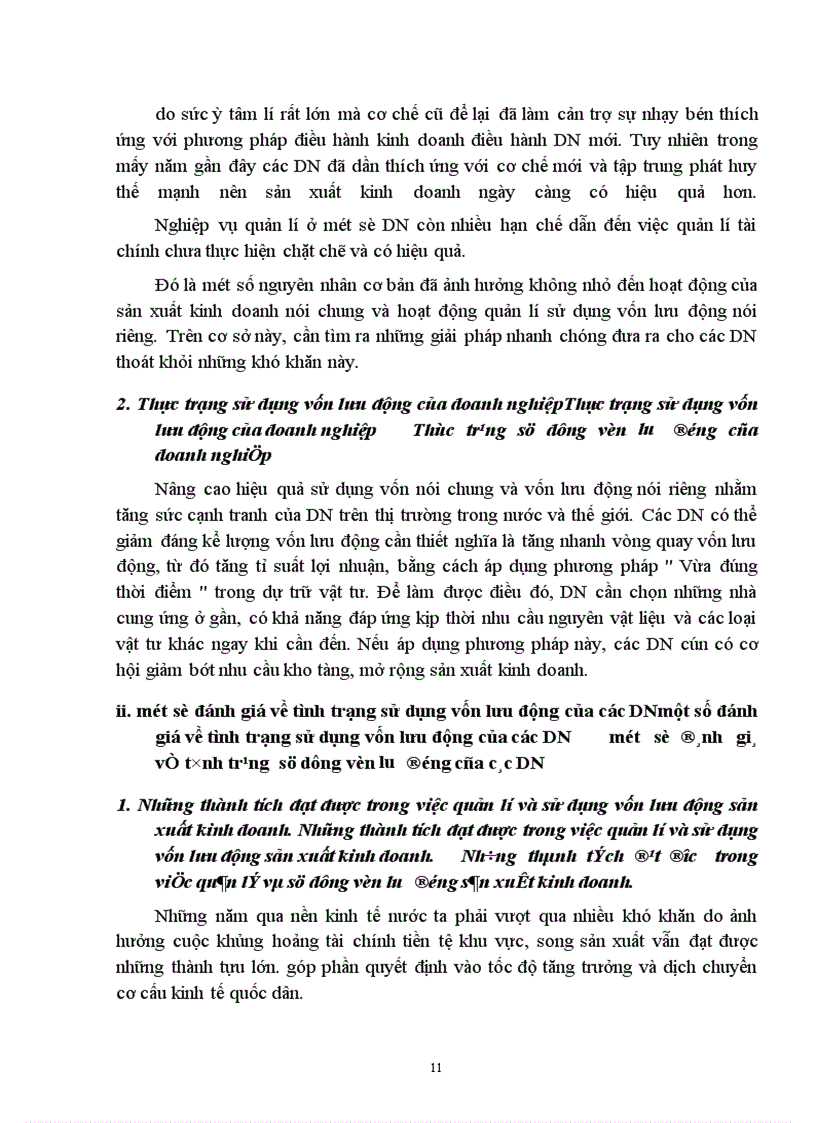 image for page Các chỉ tiêu phản ánh hiệu quả sử dụng vốn lưu động và các biện pháp để sử dụng có hiệu quả vốn lưu động của doanh nghiệp