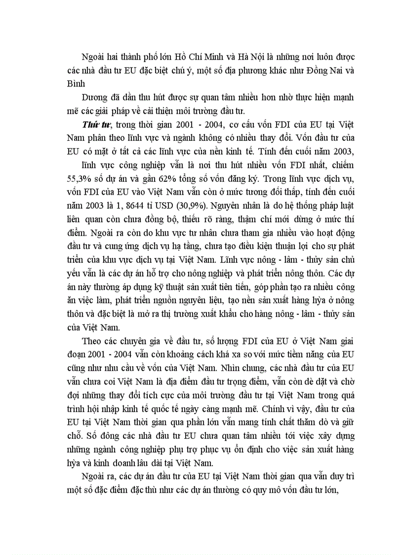 image for page Tình hình đầu tư FDI của EU vào Việt Nam