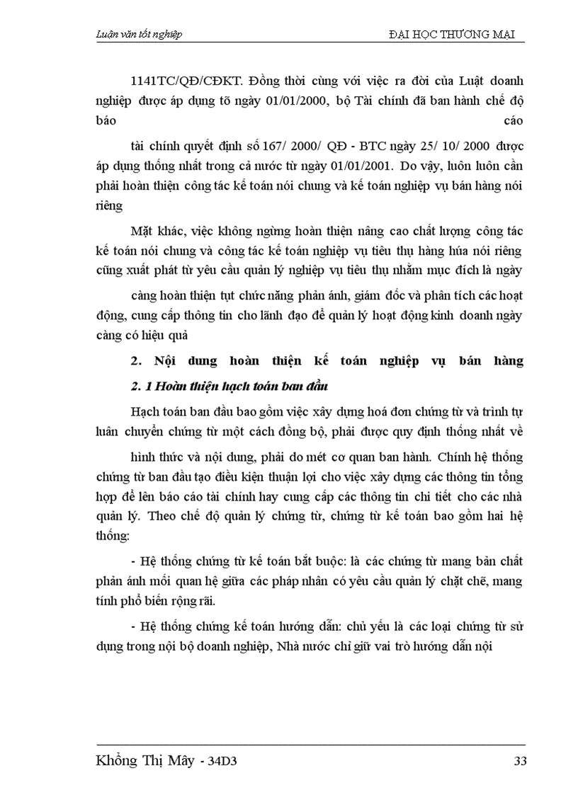 image for page Hoàn thiện kế toán nghiệp vụ bán hàng tại công ty Vật tư & thiết bị toàn bộ