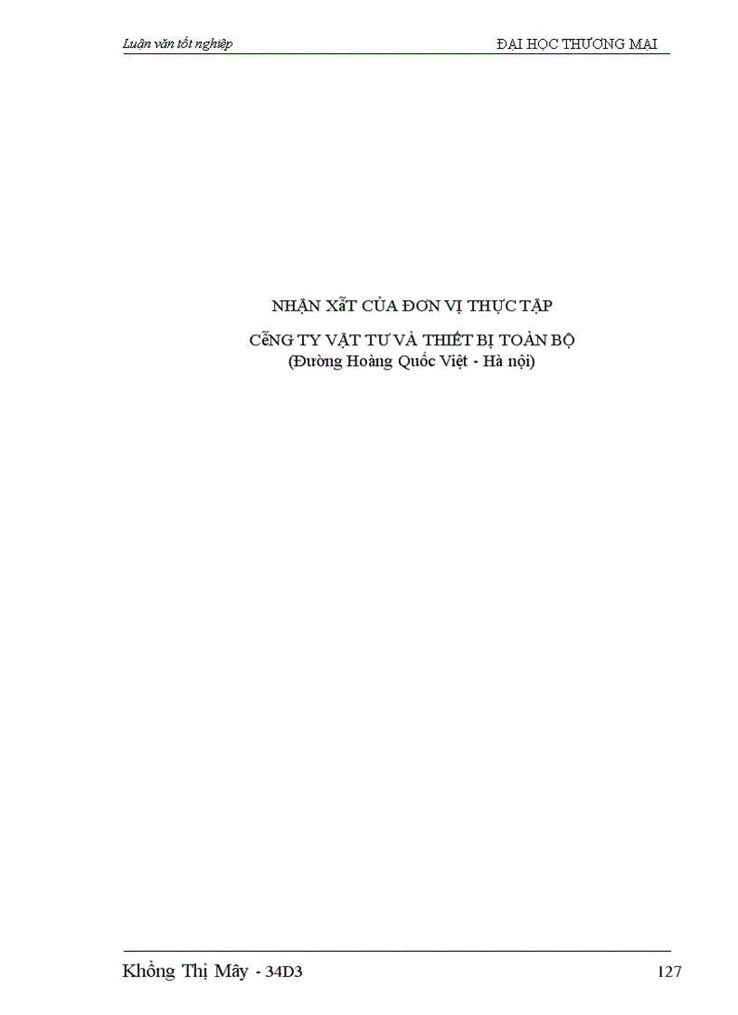 image for page Hoàn thiện kế toán nghiệp vụ bán hàng tại công ty Vật tư & thiết bị toàn bộ