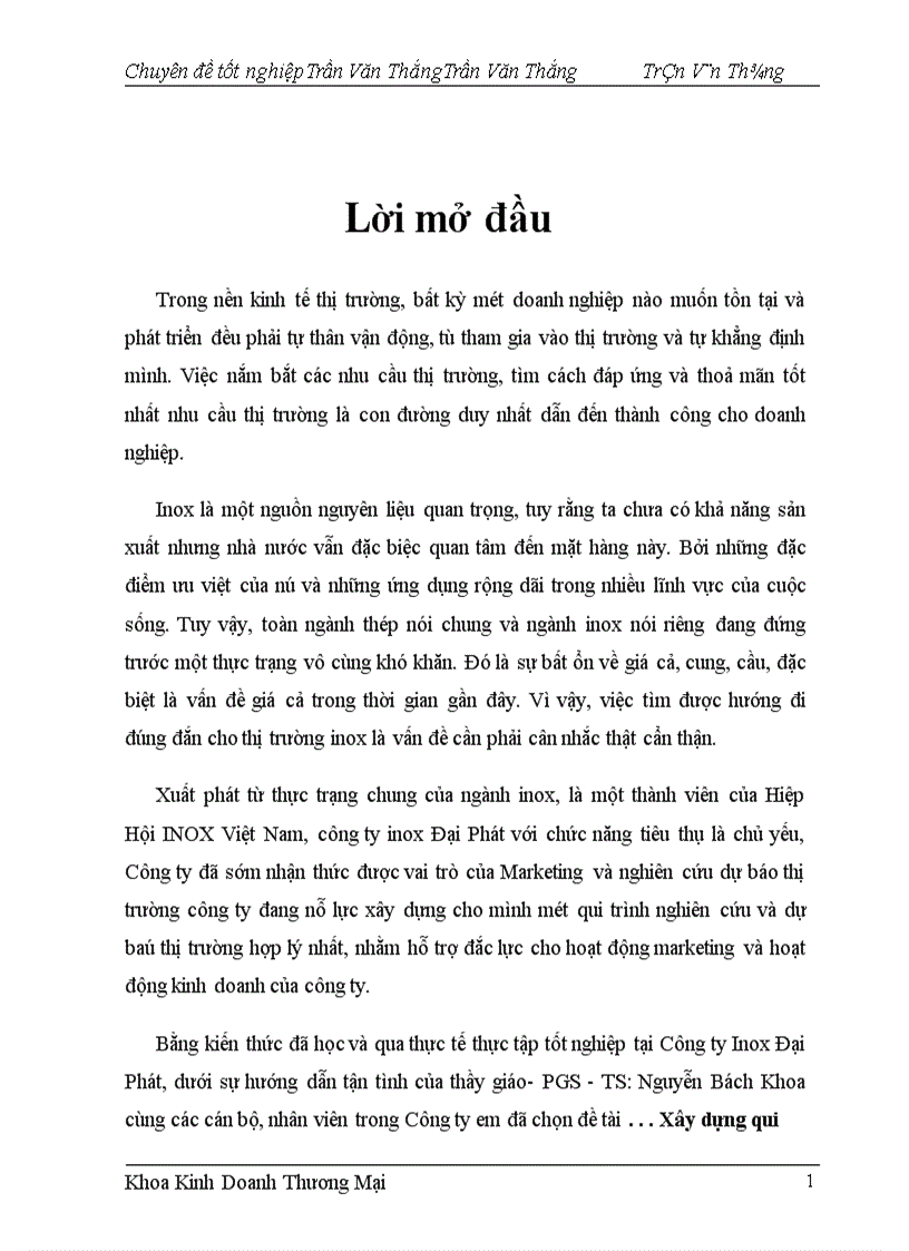 image for page Nghiên cứu và dự báo nhu cầu thị trường ở Công ty Inox Đại Phát.